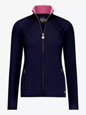Lilly Pulitzer Luxletic Tennison Jacket XS True Navy UPF 50+ Style 006106